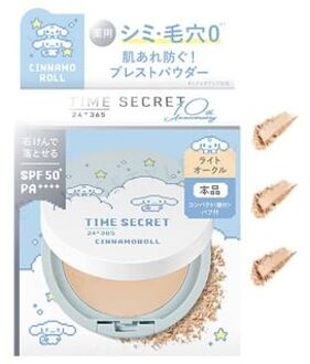 Time Secret Mineral Medicated Pressed Powder Cinnamoroll SPF 50+ PA++++ Limited Edition Natural Ocher