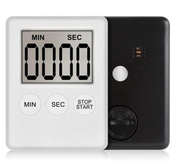 Timer Elektronische Lcd Digitale Scherm Keuken Vierkante Koken Tellen Countdown Alarm Magneet Klok Slaap Stopwatch Klok wit