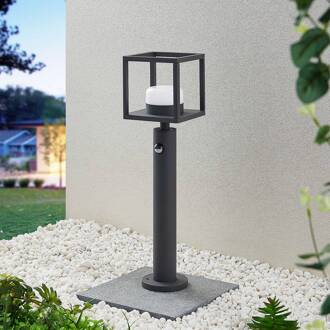 Timio tuinpadverlichting, 60cm, bewegingsmelder, GX53, IP44 donkergrijs (RAL 840-M)