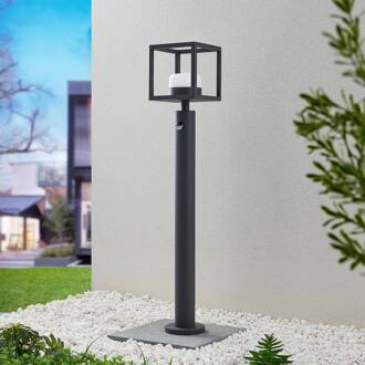 Timio tuinpadverlichting, 85cm, bewegingsmelder, GX53, IP44 donkergrijs (RAL 840-M)