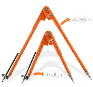 Timmerman Precisiepotloodkompassen Grote diameter verstelbare verdelers Markering en schrijfkompas voor houtbewerking wit