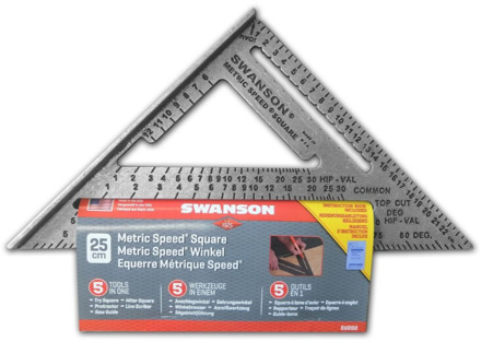 Timmermans meetdriehoek aluminium 250mm(5-in-1)