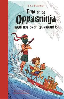 Timo en de oppasninja gaan nog even op vakantie + Met gratis ninja-stickers - Boek Lisa Boersen (9025769373)