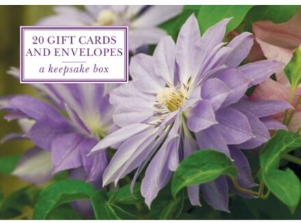 Tin Box Of 20 Gift Cards And Envelopes: Clematis - Peony Press