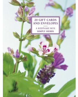 Tin Box Of 20 Gift Cards And Envelopes : Simply Herbs - Anness