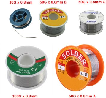 Tin Lood Soldeer Hars Kern 2% Flux Ijzer Lassen Tool 0.8Mm Diameter Voor Elektronica Diy Solderen Draad Roll 10G/ 50G/ 100G 10G x 0.8mm
