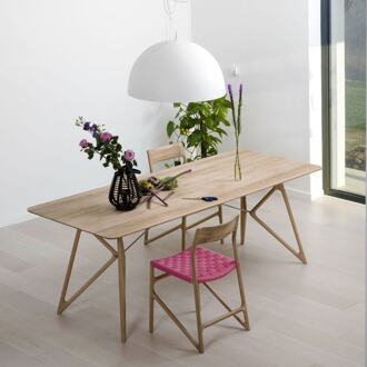 Tink table houten eettafel whitewash - 200 x 90 cm Bruin