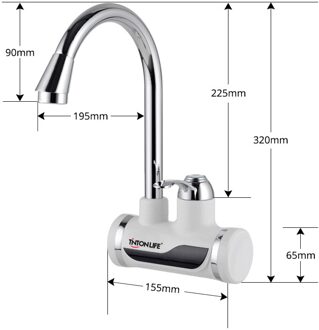 Tinton Leven (Ons ) 110V 3sec Instant Tankless Elektrische Boiler Kraan Keuken Instant Verwarming Kraan Met Led Digitale digitaal lateral groot