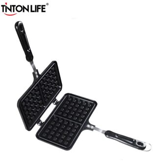 Tinton Leven Twee Grid Muffin Pan Muffinvorm Wafel Pan Maker Bakken Tools Anti-aanbak Pan Aluminium Bakvormen Bakken Accessoires