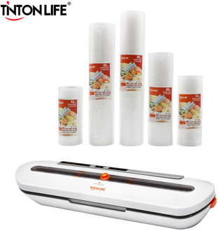 TINTON LIFE Food Vacuum Sealer With Bags Vacuum Plastic Rolls 5 Size Bags For Kitchen Vacuum Sealer to Keep Food Fresh