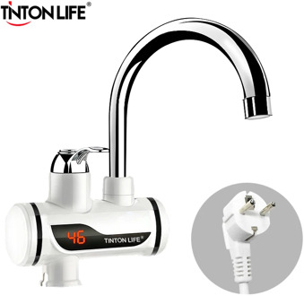 TINTON LIFE Instant Tankless Electric Hot Water Heater Faucet Kitchen Instant Heating Tap Water Heater with LED EU Plug