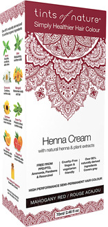 Tints Of Nature Henna cream mahogany red semi permanent 70 ml