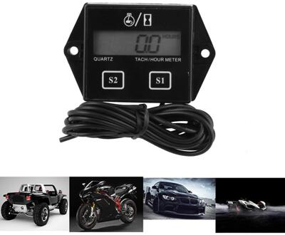 Tiny Tach Digitale Urenteller Toerenteller Voor Marine Spark Grasmaaier Motor Motor