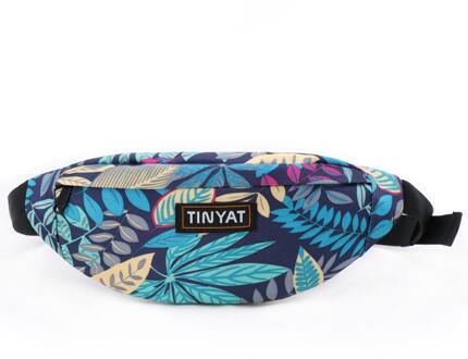 Tinyat Heuptas Vrouwen Fanny Tas Meisje Mode Glanzend Beltbag Fanni Tas Roze Taille Pack Fanny Pack Voor Vrouwen blauw waist zak