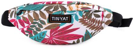 Tinyat Heuptas Vrouwen Fanny Tas Meisje Mode Glanzend Beltbag Fanni Tas Roze Taille Pack Fanny Pack Voor Vrouwen wit Waist zak