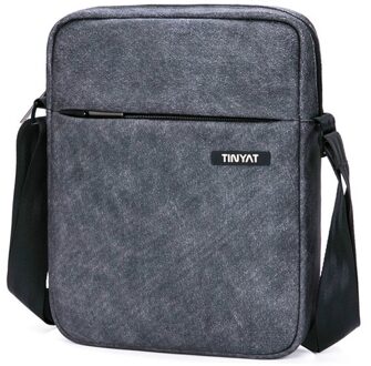 Tinyat Mannen Zakken Shockproof Mannen Schoudertassen Voor 9.7 'Pad Reizen Crossbody Zakken Canvas Mannen Buiness Schouder tas Waterdicht T511 PU grijs