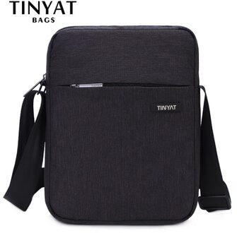 Tinyat Mannen Zakken Shockproof Mannen Schoudertassen Voor 9.7 'Pad Reizen Crossbody Zakken Canvas Mannen Buiness Schouder tas Waterdicht T511 zwart