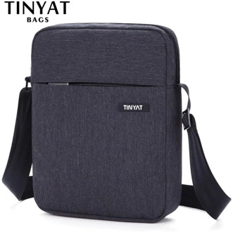 TINYAT Men's Bags Shockproof Men Shoulder bags for 9.7' pad Travel Crossbody bags Canvas men's Buiness Shoulder Bag Waterproof
