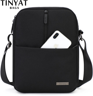 TINYTA bag for men light black canvas messenger bag shoulder bag for 9.7 'pad 9 pocket waterproof casual shoulder bag T5002