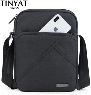 TINYTA Men's bag light Men Shoulder Bag for 9.7'pad 8 pocket Waterproof Casual crossbody bag Black Canvas Messenger bag shoulder