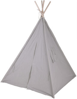 Tipi indianentent/speeltent voor kinderen 103 x 160 cm - grijs - Speeltenten