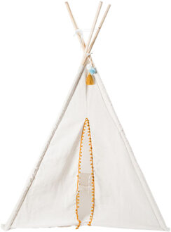 Tipi speeltent voor kinderen - 120 x 120 x 160 cm - beige - Speeltenten