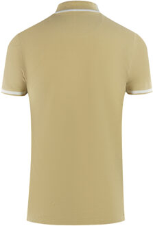 Tipped Aldis Beige Polo Shirt - maat S
