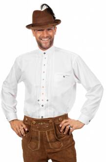 Tiroler blouse man wit Wit - Transparant