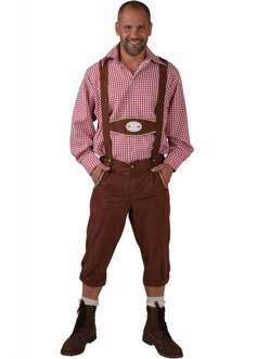 Tirolerbroek met bretels Edelweiss bruin Bruin - Kastanje