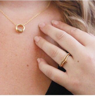 Tiryns Ring - Oostenrijks Kristal Wit & Goud - Q