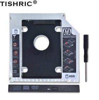 TISHRIC Aluminium 2nd HDD Caddy 12.7mm SATA 3.0 CD DVD naar HDD Voor 2.5 ''SSD HDD Case behuizing CD-ROM Optibay