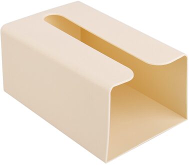 Tissue Doos Houder Plastic Wall Mount Tissues Cover Organizer Voor Badkamer Keuken Kantoor Huishoudelijke Stofdicht Opbergdoos abrikoos