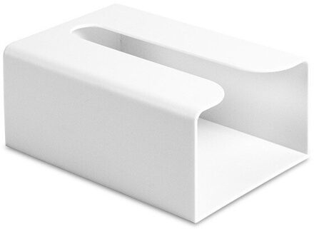 Tissue Doos Houder Plastic Wall Mount Tissues Cover Organizer Voor Badkamer Keuken Kantoor Huishoudelijke Stofdicht Opbergdoos wit