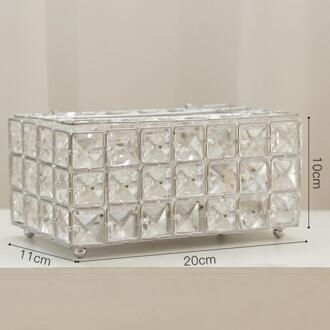 Tissue Doos Opbergdoos Shiny Goud Zilver Glas Papier Container Voor Restaurant Auto Home Hotel Desktop Servet Opbergdoos Creatieve