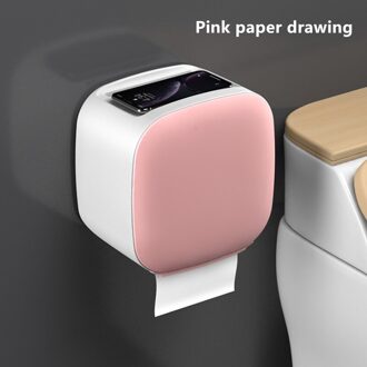 Tissue Doos Perforatie-Gratis Papierrol Buis Wc-papier Doos Waterdichte Wc-papier Opbergdoos Rood