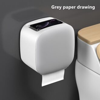 Tissue Doos Perforatie-Gratis Papierrol Buis Wc-papier Doos Waterdichte Wc-papier Opbergdoos Zilver