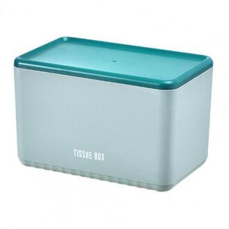 Tissue Doos Punch-Gratis Muurbevestiging Abs Zelfklevende Te Gebruiken Tissue Houder Voor Badkamer Tissue Doos Blauw