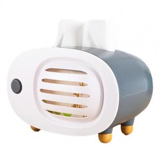 Tissue Houder Te Gebruiken Radio Vorm Abs Thuis Anti-Slip Basis Tissue Box Voor Woonkamer En Slaapkamer grijs