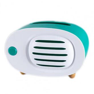 Tissue Houder Te Gebruiken Radio Vorm Abs Thuis Anti-Slip Basis Tissue Box Voor Woonkamer En Slaapkamer groen