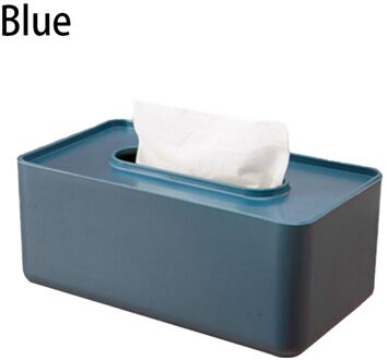 Tissue Houder Thuis Nat Tissue Opbergdoos Desktop Toiletpapier Opslag Case Servet Dispenser Plastic Tissue Doos Blauw