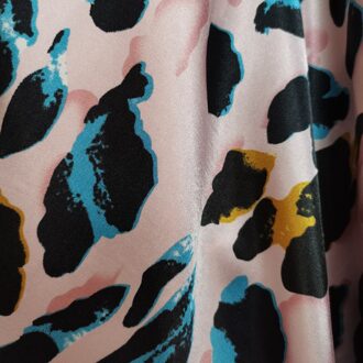 Tissue Leopard Craft Zachte Satijnen Stof Diy Voering Materiaal Bloem Glanzende Polyester Charmeuse Stof 1