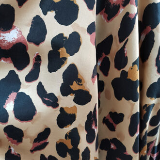 Tissue Leopard Craft Zachte Satijnen Stof Diy Voering Materiaal Bloem Glanzende Polyester Charmeuse Stof 2