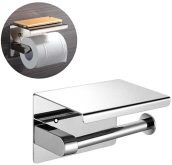 Tissue Opknoping Houder Wc Papierrolhouder Badkamer Roestvrij Staal Handdoek Rek Muurbevestiging Houder Hanger Met Rack Plank