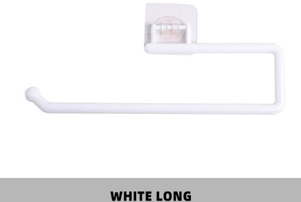 Tissue Roll Hanger Roestvrij Staal Papieren Handdoek Houder Keuken Papierrolhouder Gratis Toiletrolhouder Badkamer Accessoires wit B