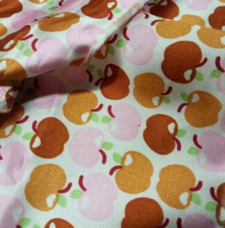 Tissue Satijnen Stof Glossy Materiaal Diy Voering Ambachtelijke Cherry Gedrukt Charmeuse Stof Mode appel