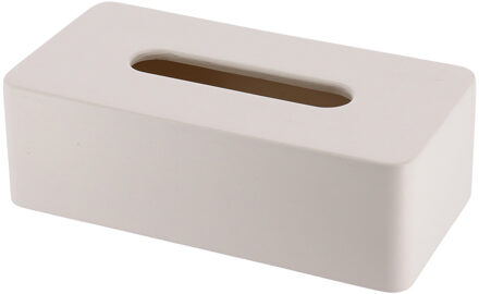 Tissuebox/tissuedoos Luxury Loft - wit - polyresin - 26 x 13 x 8 cm - universeel