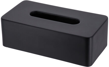 Tissuebox/tissuedoos Luxury Loft - zwart - polyresin - 26 x 13 x 8 cm - universeel