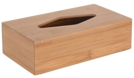 Tissuebox/tissuedoos van bamboe hout B10 x H9 x L23 cm - Tissuehouders