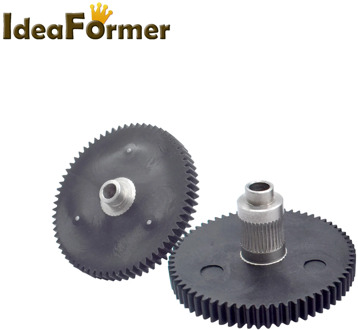 Titan Extruder Feeder Gear Extrusion Wheel New Metal Gear (Hardened Steel & Plastic) for Titan Extuder Feeder 3D Printer Parts.