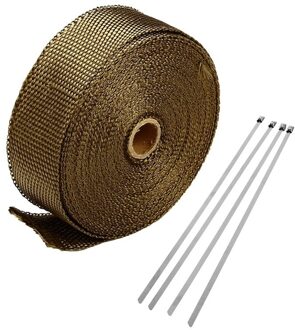 Titanium 2 Inch 32Ft Exhaust Header Heat Wrap Trap Motorcycle Fiberglass +4Ties
